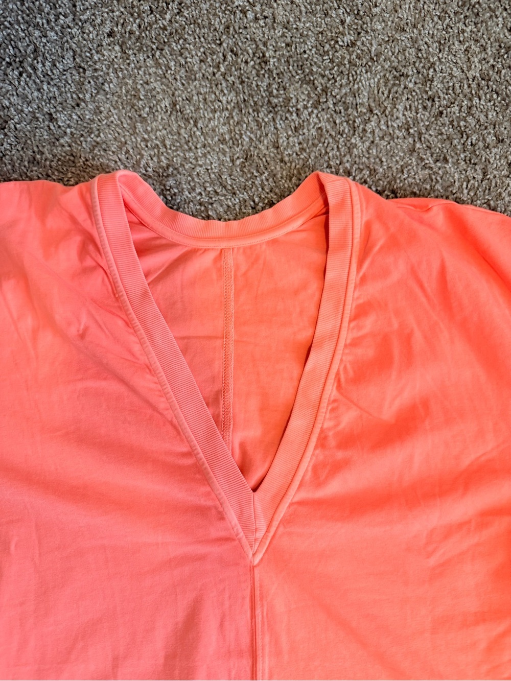 FP MOVEMENT HOT SHOT TEE ROMPER ONESIE OVERSIZED SIZE SMALL NEON ORANGE NWOT - Picture 5 of 12